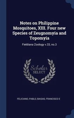 Notes on Philippine Mosquitoes, XIII. Four new Species of Zeugnomyia and Topomyia - Feliciano, Pablo; Baisas, Francisco E