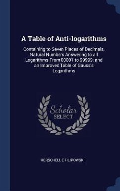 Cover A Table of Anti-logarithms