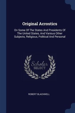 Original Acrostics - Blackwell, Robert