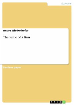 Cover The value of a firm (eBook, ePUB)