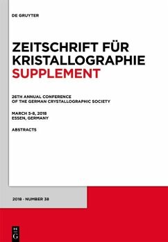 26th Annual Conference of the German Crystallographic Society, March 5-8, 2018, Essen, Germany (eBook, ePUB)