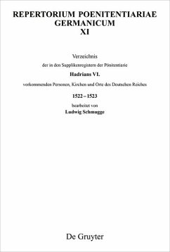 Verzeichnis der in den Supplikenregistern der Pönitentiarie Hadrians VI. vorkommenden Personen, Kirchen und Orte des Deutschen Reiches 1522-1523 (eBook, ePUB)