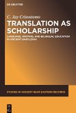 Translation as Scholarship