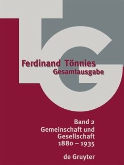 1880-1935 / Ferdinand Tönnies: Gesamtausgabe (TG) Band 2