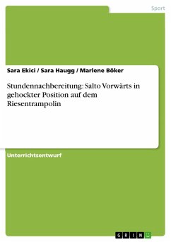 Stundennachbereitung: Salto Vorwärts in gehockter Position auf dem Riesentrampolin (eBook, ePUB) Stundennachbereitung: Salto Vorwärts in gehockter Position auf dem Riesentrampolin (eBook, ePUB)
