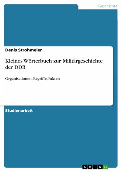 Kleines Wörterbuch zur Militärgeschichte der DDR (eBook, ePUB) - Strohmeier, Denis