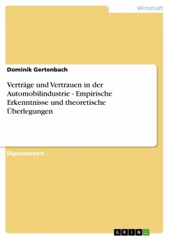 Verträge und Vertrauen in der Automobilindustrie - Empirische Erkenntnisse und theoretische Überlegungen (eBook, ePUB)