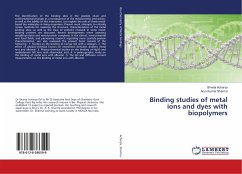 Binding studies of metal ions and dyes with biopolymers