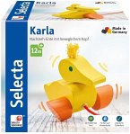 Selecta 62001 - Nachzieh-Ente, Karla, Holz, 10 cm