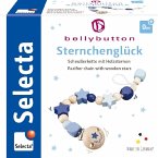 Selecta 64014 - bellybutton, Sternchenglück, Schnullerkette, Holz, blau, 21 cm