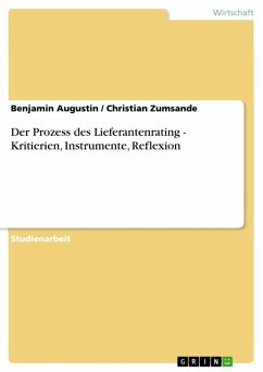Der Prozess des Lieferantenrating - Kritierien, Instrumente, Reflexion (eBook, ePUB)