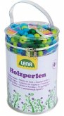 LENA® 32003 - Holzperlen Tasche, 400 Stck. in Beuteltasche, blau LENA® 32003 - Holzperlen Tasche, 400 Stck. in Beuteltasche, blau