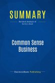 Summary: Common Sense Business (eBook, ePUB)