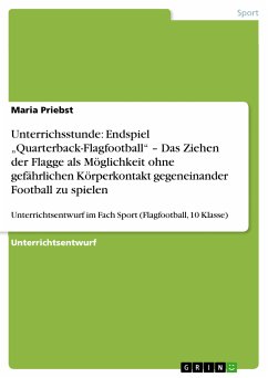 Unterrichsstunde: Endspiel „Quarterback-Flagfootball“ – Das Ziehen der Flagge als Möglichkeit ohne gefährlichen Körperkontakt gegeneinander Football zu spielen (eBook, ePUB)