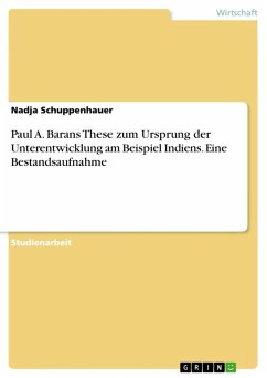 Cover Paul A. Barans These zum Ursprung der Unterentwicklung am Beispiel Indiens. Eine Bestandsaufnahme (eBook, ePUB)