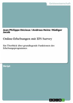 Online-Erhebungen mit EFS Survey (eBook, ePUB) - Décieux, Jean Philippe; Heinz, Andreas; Jacob, Rüdiger