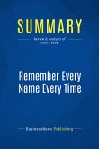 Summary: Remember Every Name Every Time (eBook, ePUB)