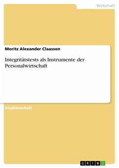 Integritätstests als Instrumente der Personalwirtschaft (eBook, ePUB) Integritätstests als Instrumente der Personalwirtschaft (eBook, ePUB)