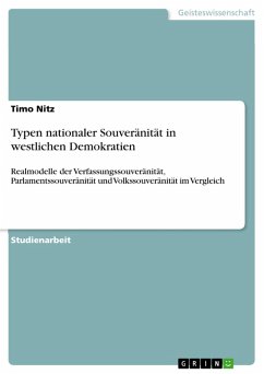Typen nationaler Souveränität in westlichen Demokratien (eBook, ePUB) - Nitz, Timo