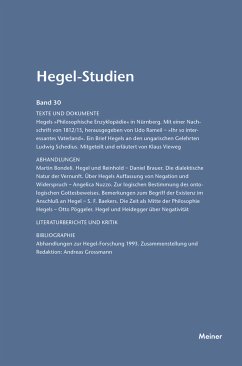 Hegel-Studien Band 30 (eBook, PDF)