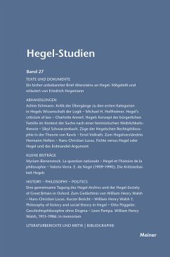 Hegel-Studien Band 27 (eBook, PDF)