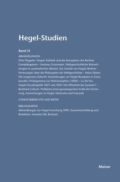 Hegel-Studien Band 31 (eBook, PDF)
