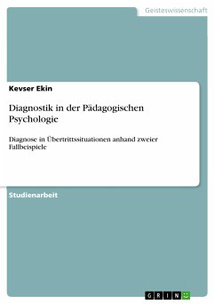 Diagnostik in der Pädagogischen Psychologie (eBook, ePUB) - Ekin, Kevser