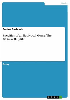 Specifics of an Equivocal Genre: The Weimar Bergfilm (eBook, ePUB)