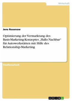 Optimierung der Vermarktung des Basis-Marketing-Konzeptes &quote;Hallo Nachbar&quote; für Autowerkstätten mit Hilfe des Relationship-Marketing (eBook, ePUB)