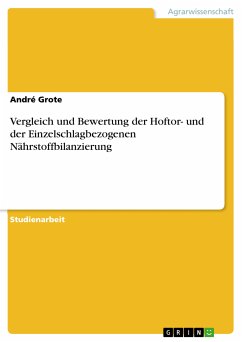 Vergleich und Bewertung der Hoftor- und der Einzelschlagbezogenen Nährstoffbilanzierung (eBook, ePUB) - Grote, André