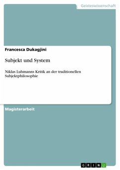 Subjekt und System (eBook, ePUB) - Dukagjini, Francesca