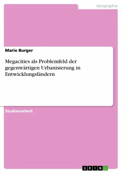 Megacities als Problemfeld der gegenwärtigen Urbanisierung in Entwicklungsländern (eBook, ePUB)