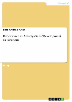 Reflexionen zu Amartya Sens 'Development as Freedom' (eBook, ePUB) - Alter, Balz Andrea