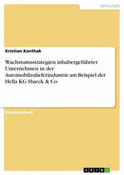 Wachstumsstrategien inhabergeführter Unternehmen in der Automobilzulieferindustrie am Beispiel der Hella KG Hueck & Co (eBook, ePUB)
