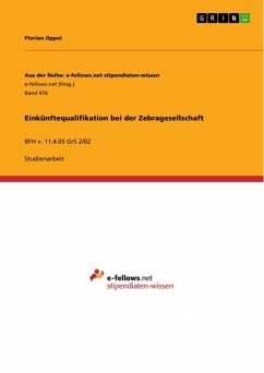 Einkünftequalifikation bei der Zebragesellschaft (eBook, ePUB) - Oppel, Florian