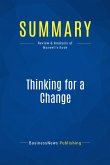 Summary: Thinking for a Change (eBook, ePUB)