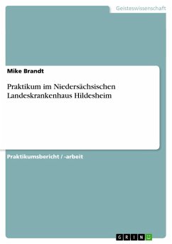 Praktikum im Niedersächsischen Landeskrankenhaus Hildesheim (eBook, ePUB)