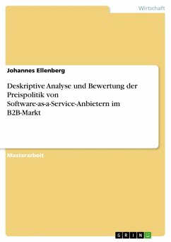 Deskriptive Analyse und Bewertung der Preispolitik von Software-as-a-Service-Anbietern im B2B-Markt (eBook, ePUB) - Ellenberg, Johannes