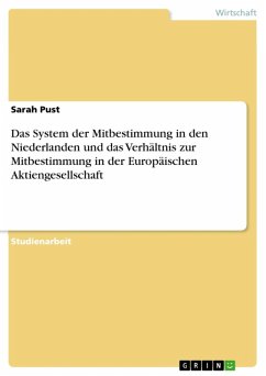 Das System der Mitbestimmung in den Niederlanden und das Verhältnis zur Mitbestimmung in der Europäischen Aktiengesellschaft (eBook, ePUB)