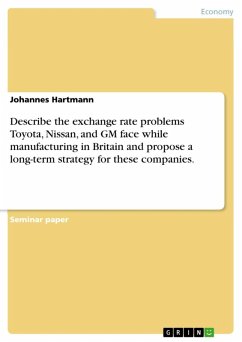 Describe the exchange rate problems Toyota, Nissan, and GM face while manufacturing in Britain and propose a long-term strategy for these companies. (eBook, ePUB)