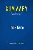 Summary: Think Twice (eBook, ePUB)