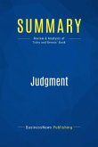 Summary: Judgment (eBook, ePUB)