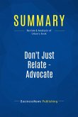 Summary: Don't Just Relate - Advocate (eBook, ePUB)