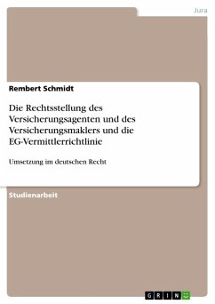 Umsetzung der Versicherungsvermittler-Richtlinie (eBook, ePUB)