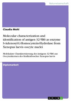 Molecular characterization and identification of antigen 32-5B6 as enzyme S-Adenosyl-L-Homocystein-Hydrolase from Xenopus laevis oocyte nuclei (eBook, ePUB) - Mohl, Claudia