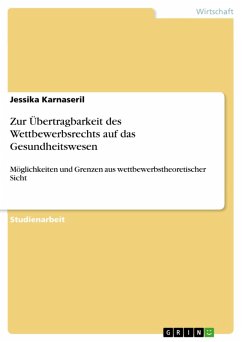 Cover Zur Übertragbarkeit des Wettbewerbsrechts auf das Gesundheitswesen (eBook, ePUB)