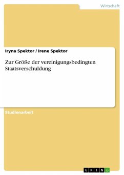 Zur Größe der vereinigungsbedingten Staatsverschuldung (eBook, ePUB)