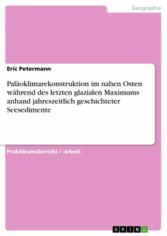 Paläoklimarekonstruktion im nahen Osten während des letzten glazialen Maximums anhand jahreszeitlich geschichteter Seesedimente (eBook, ePUB)