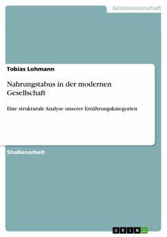 Nahrungstabus in der modernen Gesellschaft (eBook, ePUB) - Lohmann, Tobias