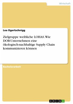 Zielgruppe weibliche LOHAS. Wie DOB-Unternehmen eine ökologisch-nachhaltige Supply Chain kommunizieren können (eBook, PDF)